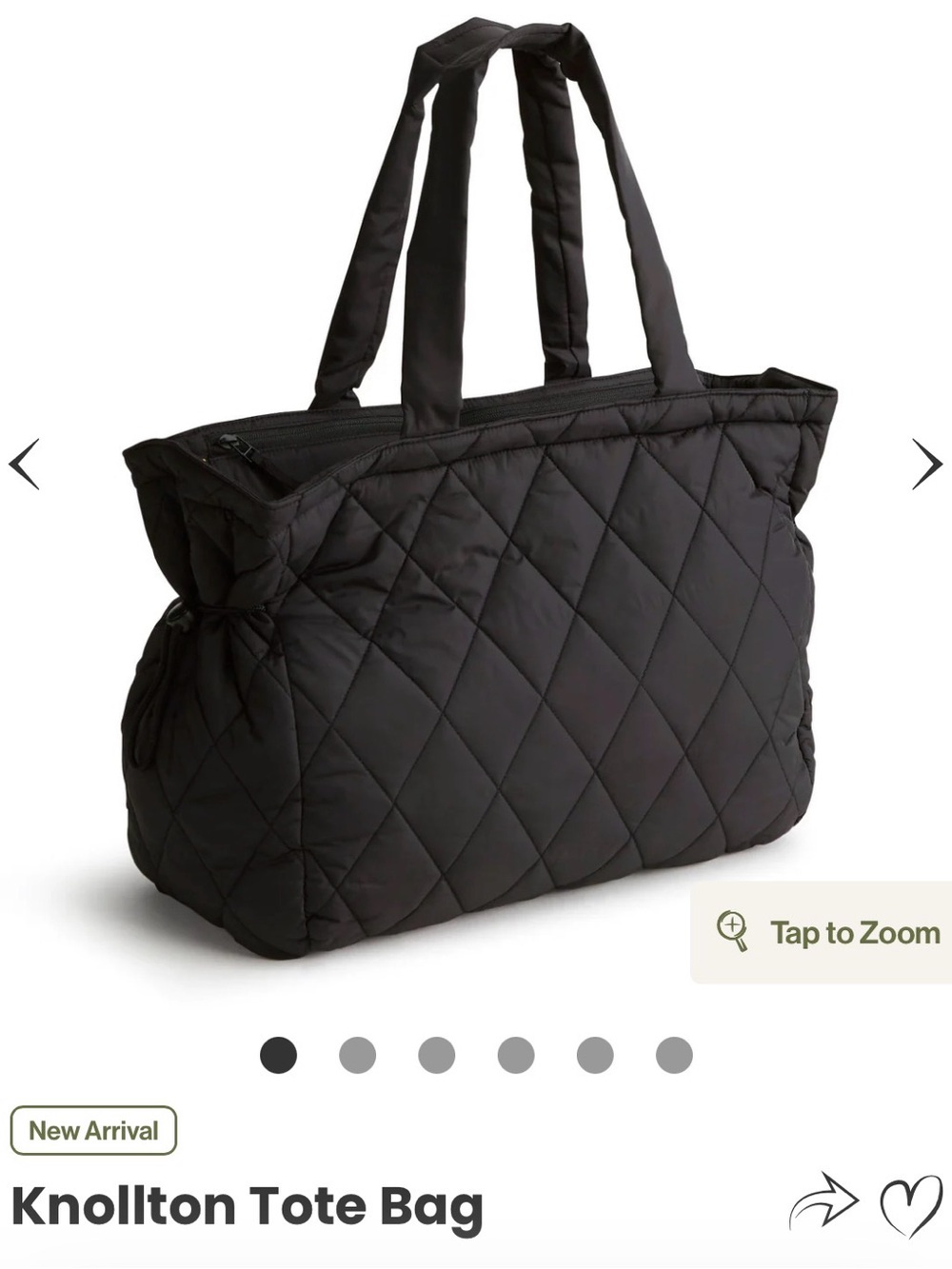 Vera Bradley Quilted Tote Bag